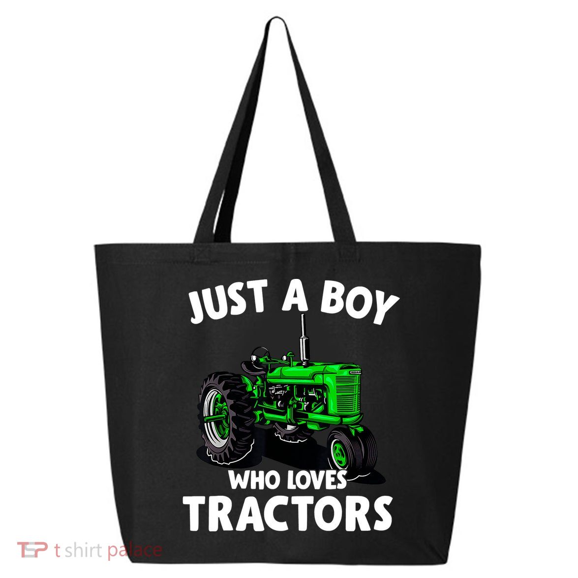 Just A Boy Who Loves Tractors Christmas Farm Life 25L Jumbo Tote