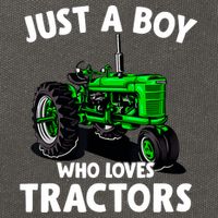 Just A Boy Who Loves Tractors Christmas Farm Life Cotton Canvas Backpack