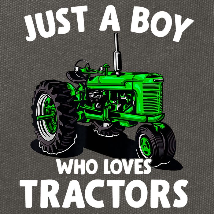 Just A Boy Who Loves Tractors Christmas Farm Life Cotton Canvas Backpack