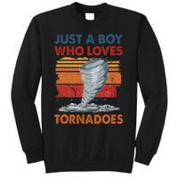 Just A Boy Who Loves Tornado Weather Storm Tornado Chaser Sweatshirt