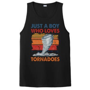 Just A Boy Who Loves Tornado Weather Storm Tornado Chaser PosiCharge Competitor Tank