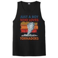 Just A Boy Who Loves Tornado Weather Storm Tornado Chaser PosiCharge Competitor Tank