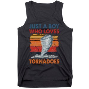 Just A Boy Who Loves Tornado Weather Storm Tornado Chaser Tank Top