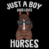 Just A Boy Who Loves Horses Equestrian Horseback Riding 16 in Basic Backpack