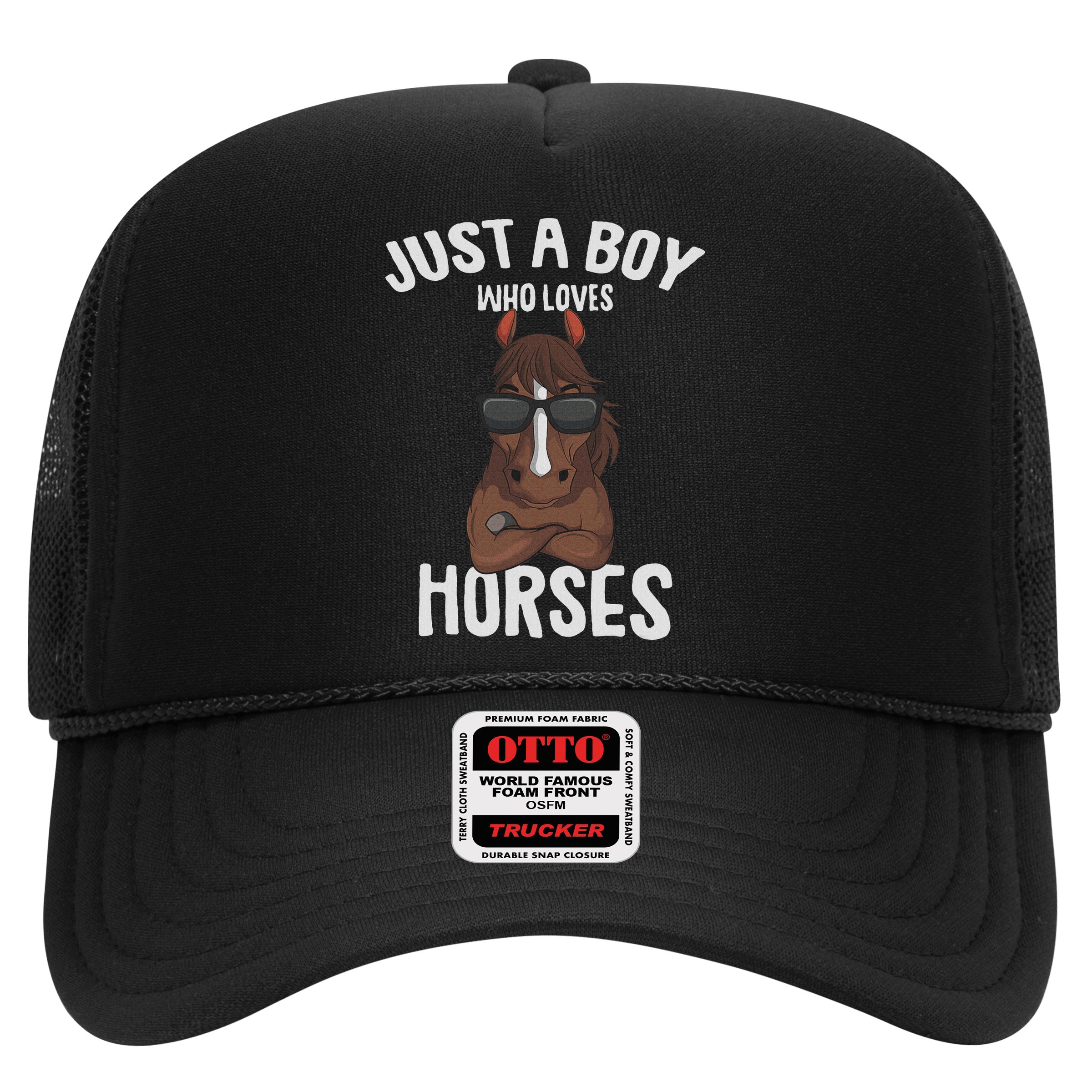 Just A Boy Who Loves Horses Equestrian Horseback Riding Hat