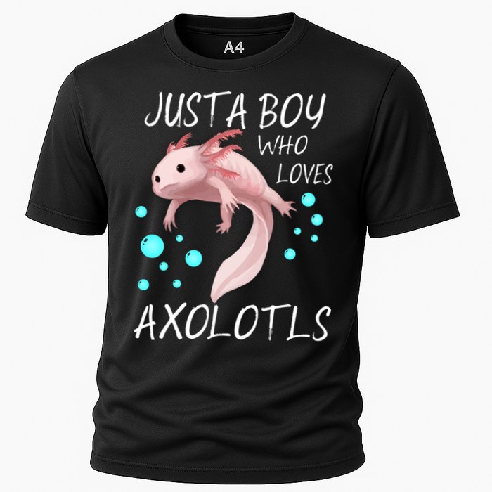 Just A Boy Who Loves Axolotls Cooling Performance Crew T-Shirt