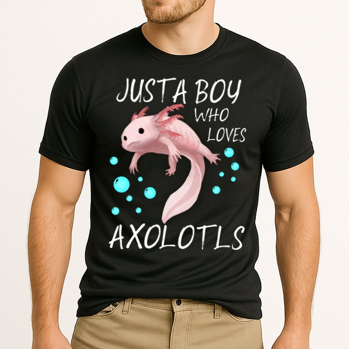 Just A Boy Who Loves Axolotls Cooling Performance Crew T-Shirt