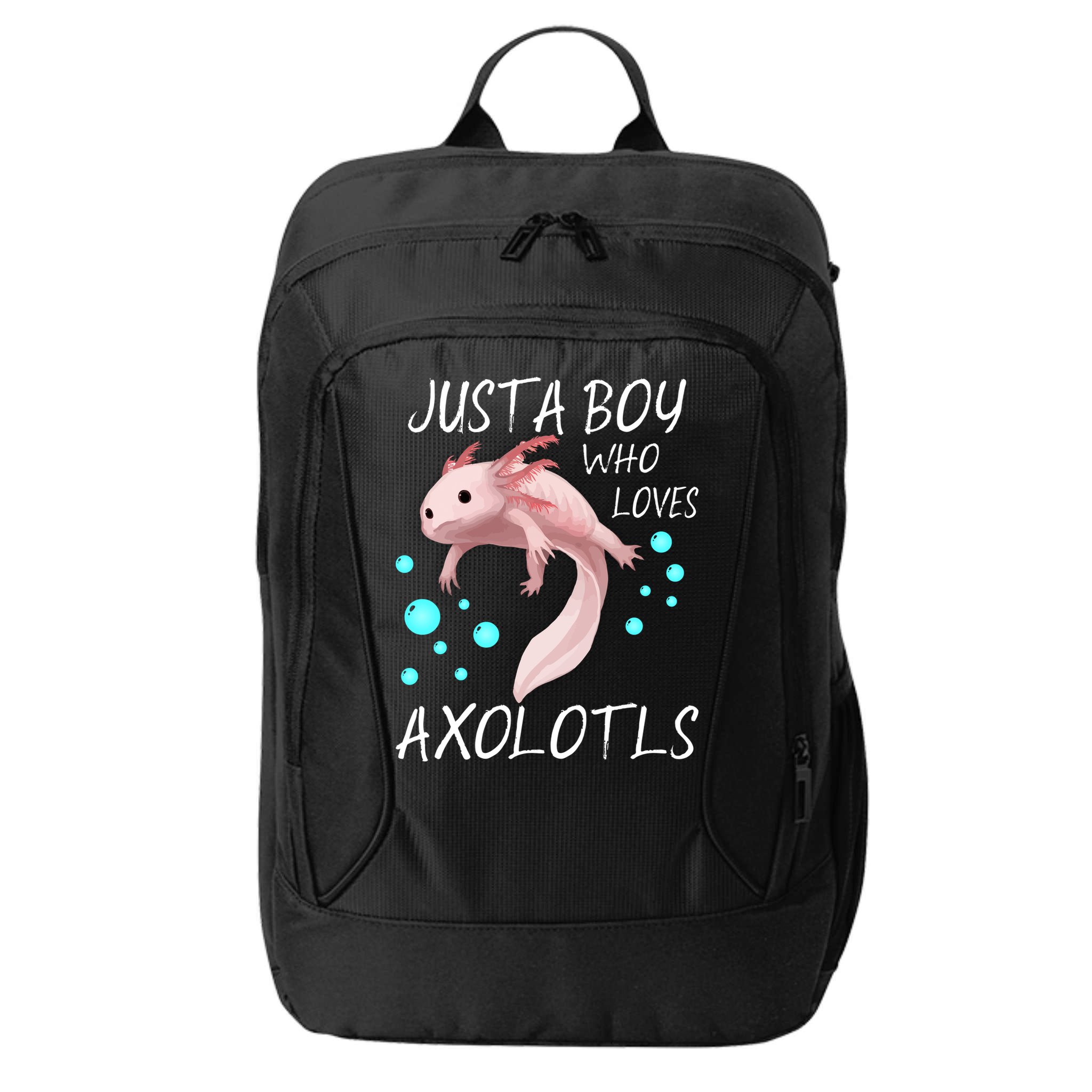 Just A Boy Who Loves Axolotls City Backpack