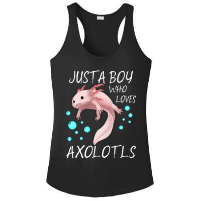 Just A Boy Who Loves Axolotls Ladies PosiCharge Competitor Racerback Tank