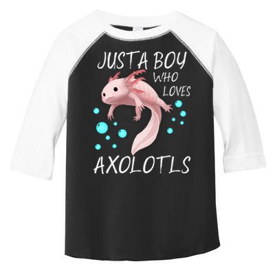 Just A Boy Who Loves Axolotls Toddler Fine Jersey T-Shirt