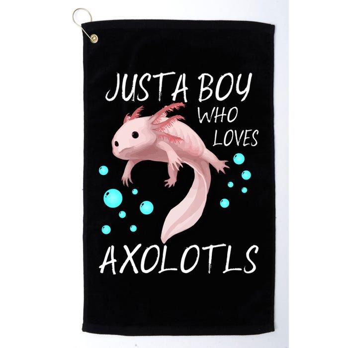 Just A Boy Who Loves Axolotls Golf Towel