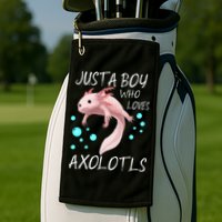 Just A Boy Who Loves Axolotls Golf Towel