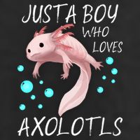Just A Boy Who Loves Axolotls Golf Towel