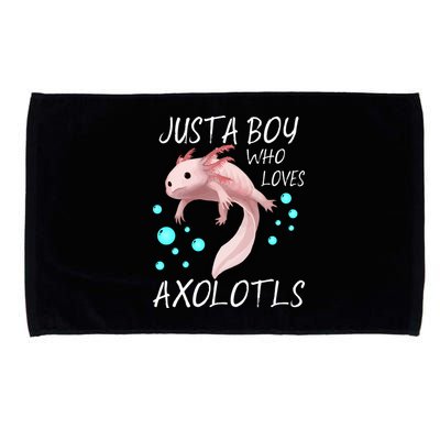 Just A Boy Who Loves Axolotls Microfiber Hand Towel