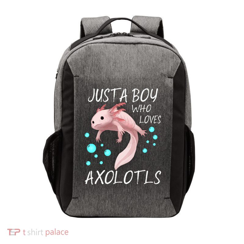 Just A Boy Who Loves Axolotls Vector Backpack