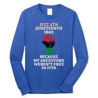 Juneteenth Ancestors Black African American Flag Pride Long Sleeve Shirt