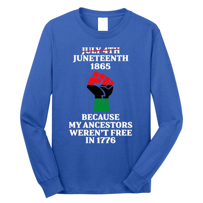 Juneteenth Ancestors Black African American Flag Pride Long Sleeve Shirt