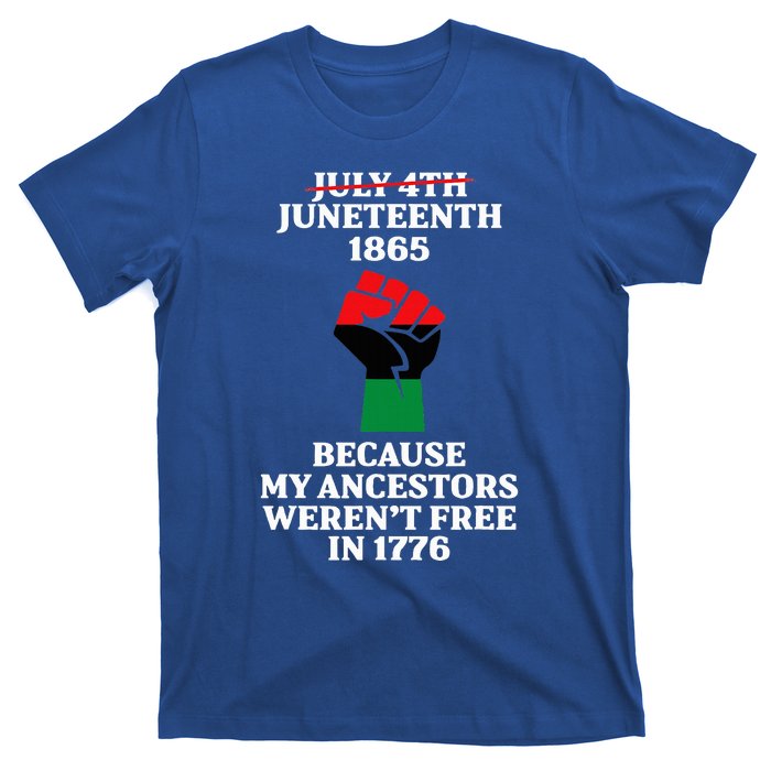 Juneteenth Ancestors Black African American Flag Pride T-Shirt