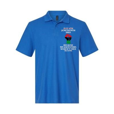 Juneteenth Ancestors Black African American Flag Pride Softstyle Adult Sport Polo