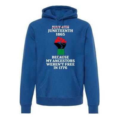 Juneteenth Ancestors Black African American Flag Pride Premium Hoodie