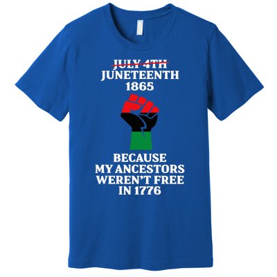 Juneteenth Ancestors Black African American Flag Pride Premium T-Shirt