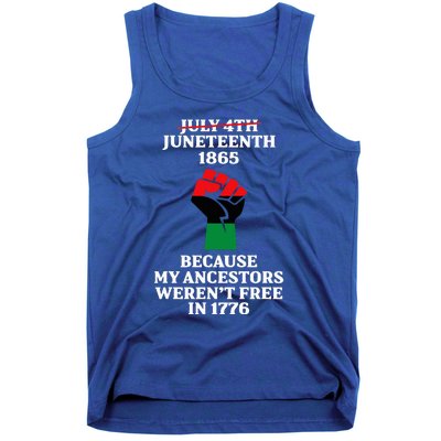 Juneteenth Ancestors Black African American Flag Pride Tank Top