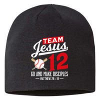 Jesus and Baseball Team Jesus Christian Matthew 2819 Verse Sustainable Beanie