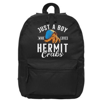 Just A Boy Who Loves Hermit Crabs 16 in Basic Backpack