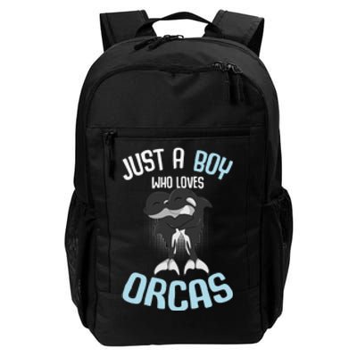 Just A Boy Who Loves Orcas Killer Whale Boys Daily Commute Backpack