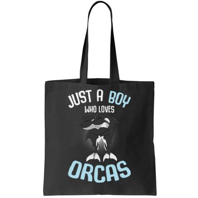 Just A Boy Who Loves Orcas Killer Whale Boys Tote Bag