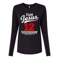 Jesus and Baseball Team Jesus Christian Matthew 2819 Verse Womens Cotton Relaxed Long Sleeve T-Shirt