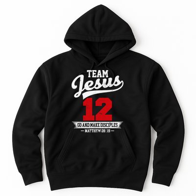 Jesus and Baseball Team Jesus Christian Matthew 2819 Verse Hoodie