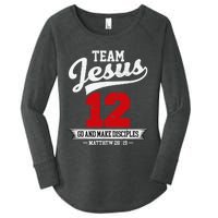 Jesus and Baseball Team Jesus Christian Matthew 2819 Verse Women's Perfect Tri Tunic Long Sleeve Shirt