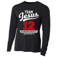 Jesus and Baseball Team Jesus Christian Matthew 2819 Verse Cooling Performance Long Sleeve Crew