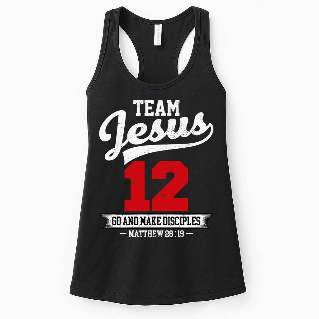 Jesus and Baseball Team Jesus Christian Matthew 2819 Verse Womens Tank Top