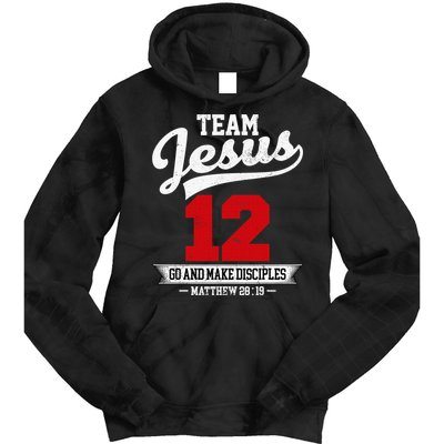 Jesus and Baseball Team Jesus Christian Matthew 2819 Verse Tie Dye Hoodie