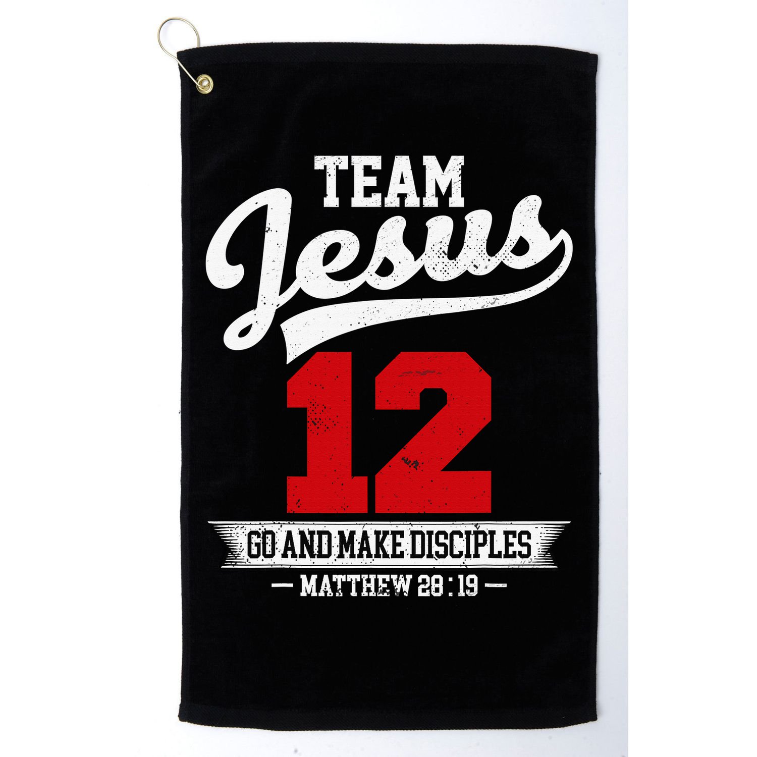Jesus and Baseball Team Jesus Christian Matthew 2819 Verse Golf Towel