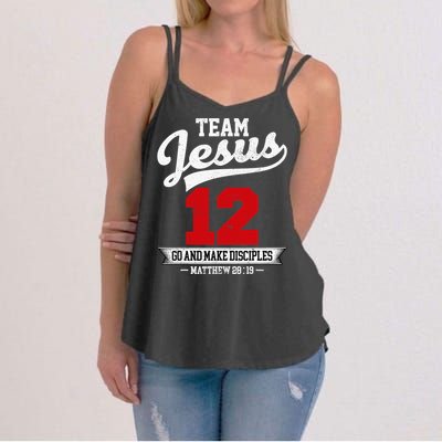 Jesus and Baseball Team Jesus Christian Matthew 2819 Verse Women's Strappy Tank