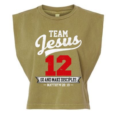 Jesus and Baseball Team Jesus Christian Matthew 2819 Verse Garment-Dyed Women's Muscle Tee