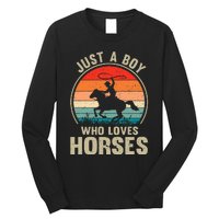 Just A Boy Who Loves Horses Recto Riding Lovers Long Sleeve Shirt