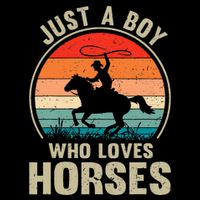 Just A Boy Who Loves Horses Recto Riding Lovers Impact Tech Backpack
