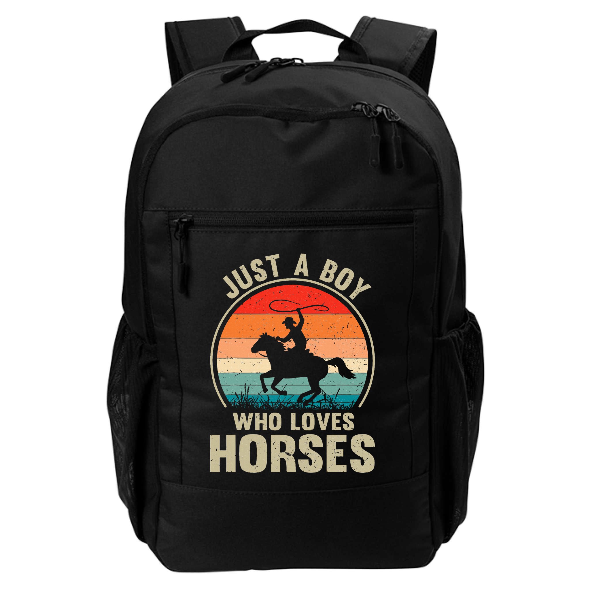Just A Boy Who Loves Horses Recto Riding Lovers Backpack