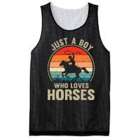 Just A Boy Who Loves Horses Recto Riding Lovers Mesh Reversible Basketball Jersey Tank