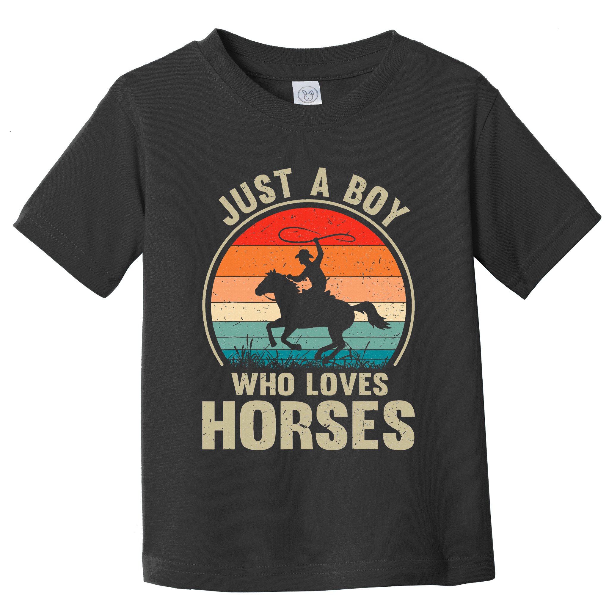 Just A Boy Who Loves Horses Recto Riding Lovers Toddler T-Shirt