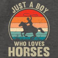 Just A Boy Who Loves Horses Recto Riding Lovers Vector Backpack