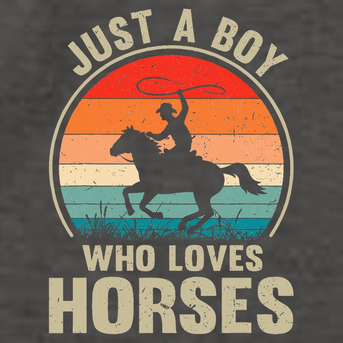 Just A Boy Who Loves Horses Recto Riding Lovers Vector Backpack