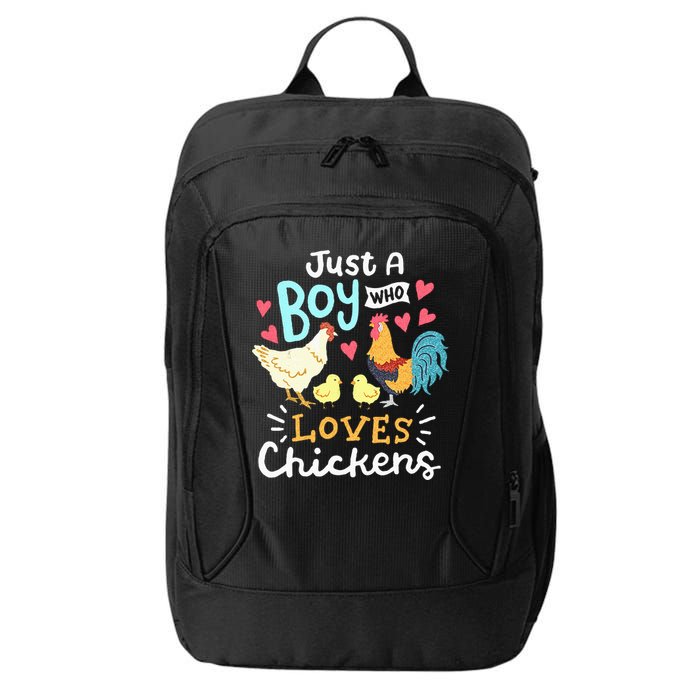 Just A Boy Who Loves Chickens Farm Chicken City Backpack