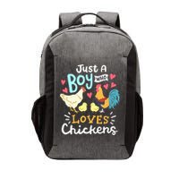 Just A Boy Who Loves Chickens Farm Chicken Vector Backpack