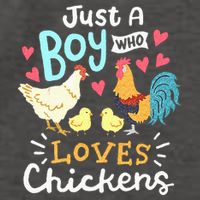 Just A Boy Who Loves Chickens Farm Chicken Vector Backpack