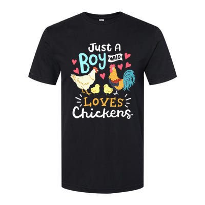 Just A Boy Who Loves Chickens Farm Chicken Softstyle® CVC T-Shirt